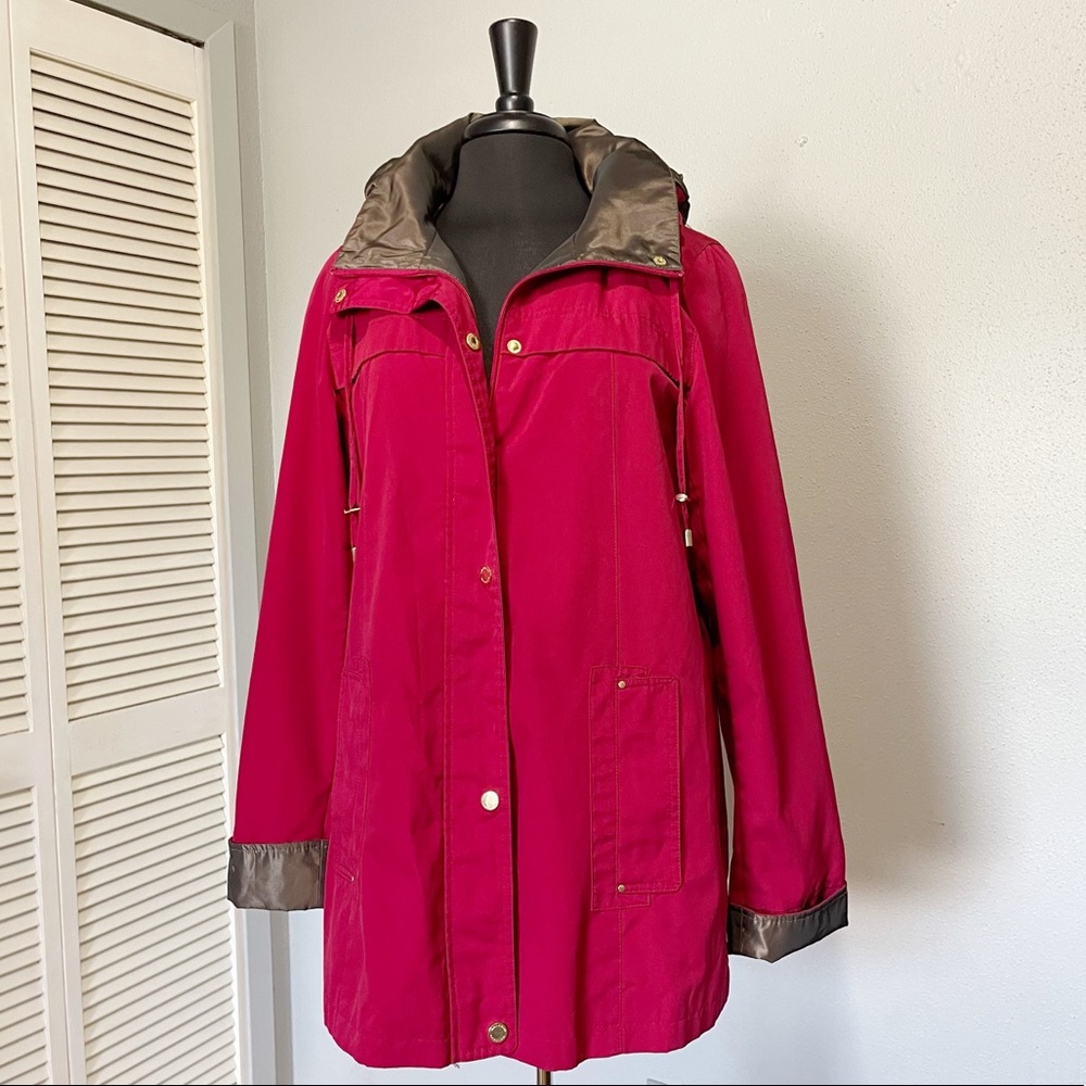 Gallery Burgundy Coat Gold Hardware Size Small